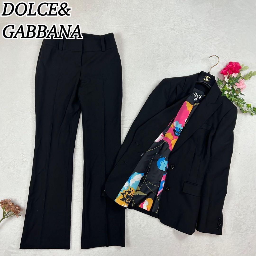 J577 美品 M ドルチェアンドガッバーナ スーツ上下 ブラック レディース J577 美品 M ドルチェアンドガッバーナ スーツ上下 ブラック レディース
