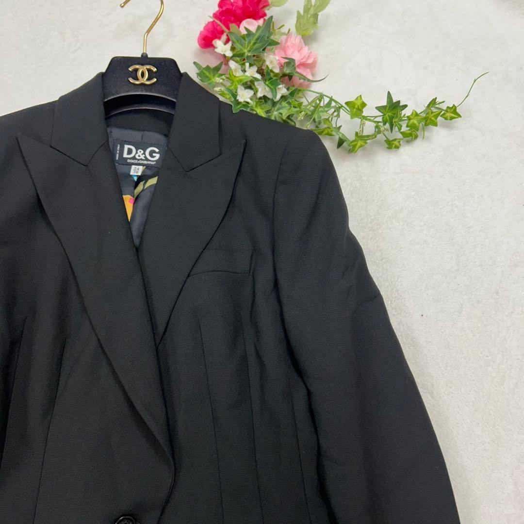 J577 美品 M ドルチェアンドガッバーナ スーツ上下 ブラック レディース
