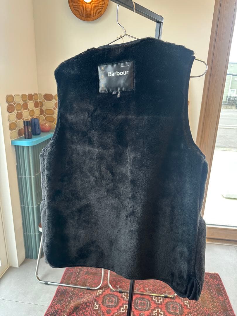 Barbour 黒 フリース ベスト Barbour（バブアー） フリース ベスト DULSIE LINER ボア ライナー
