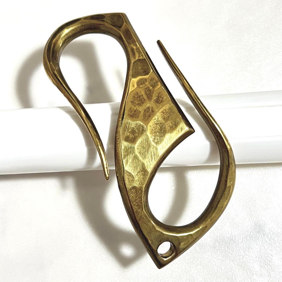 REDMOON BRASS 真鍮 S字フック キーホルダー キーリング 槌目 - メルカリ