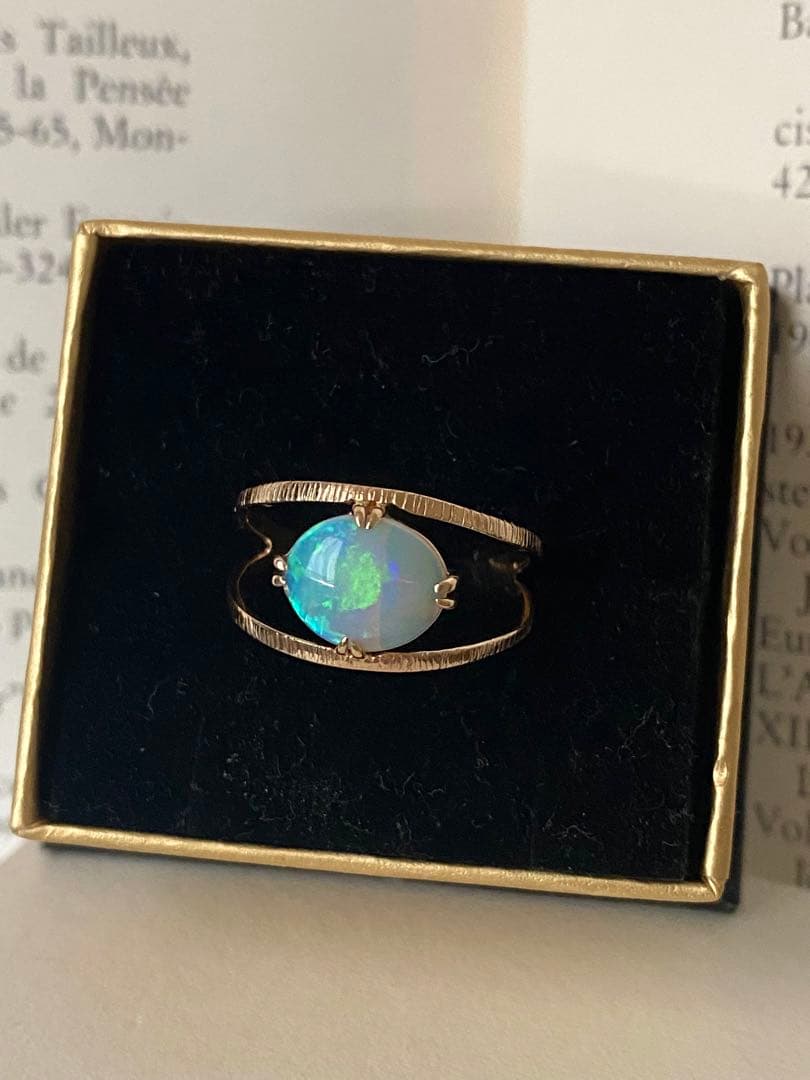 ♡理楽♡　オーダー　オパールデザインリング オーダー商品/made to order 】虹雫 -nijishizuku- Pt900 K18