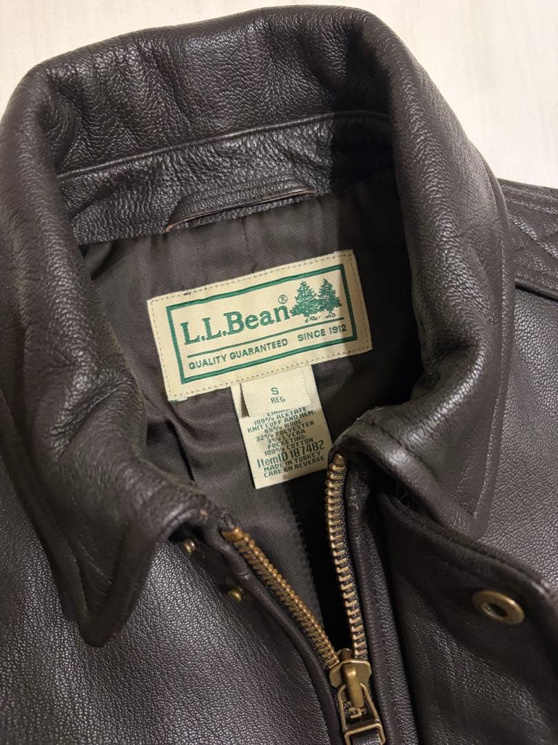 【美品】L.L.Bean レザーA-2ジャケット ダークブラウン ゴートスキン