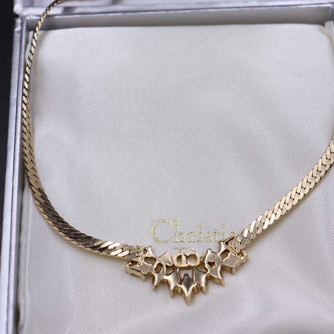 極美品❁︎クリスチャンディオール ネックレス ストーン ヴィンテージ
