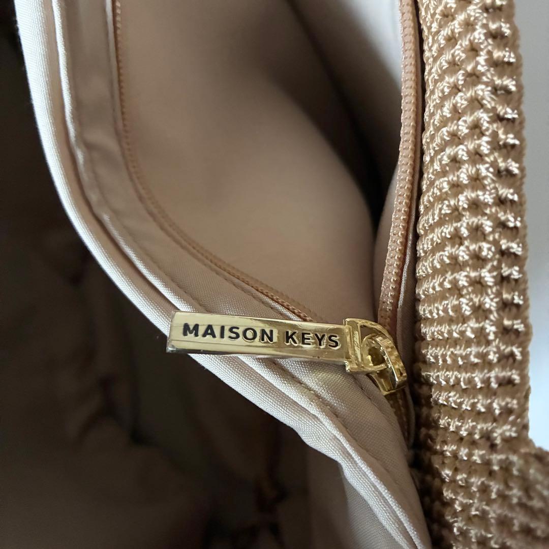 未使用級✨MAISON KEYS メゾンキーズ カゴバッグ バイカラー 洗える