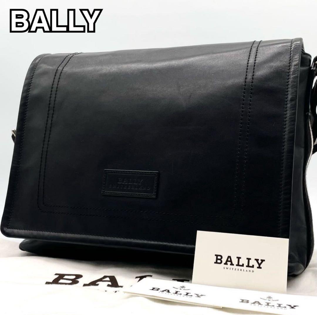 【極美品】バリー メッセンジャーバッグ ショルダーバッグ レザー A4 ブラック ノワール NoiR メッセンジャーバッグ メンズ レディース A4 B4 大容量