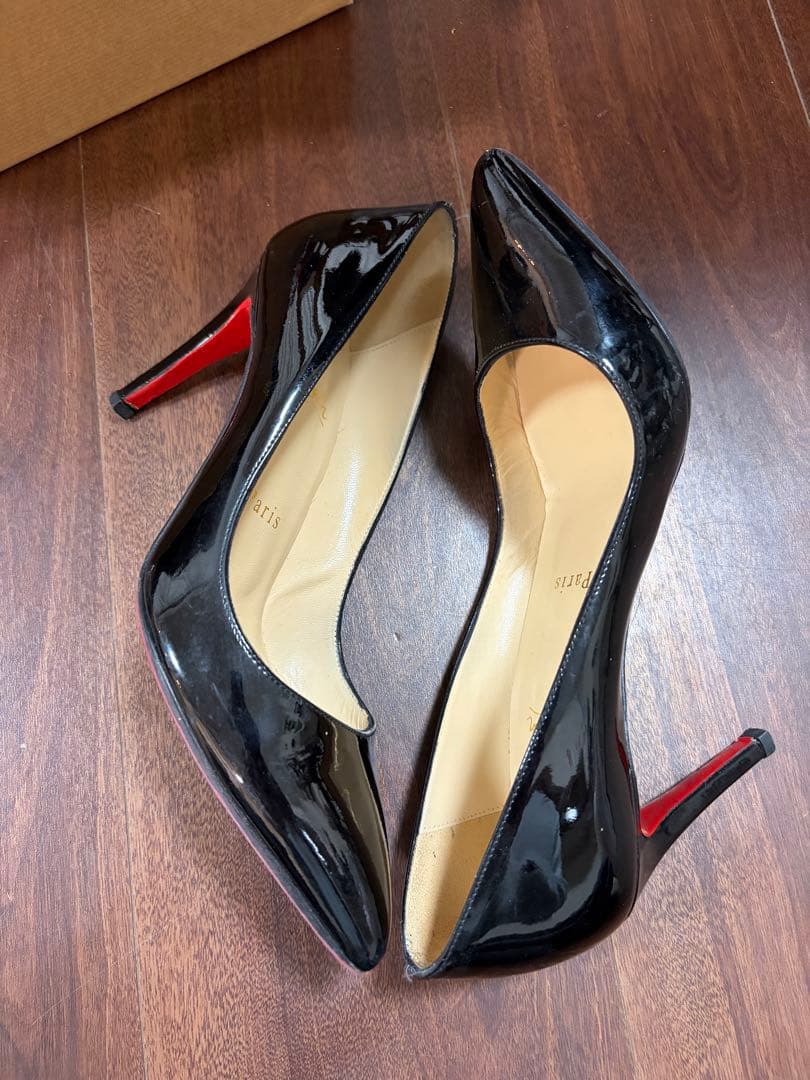 クリスチャンルブタン ヒール パンプス 黒23センチ - メルカリ