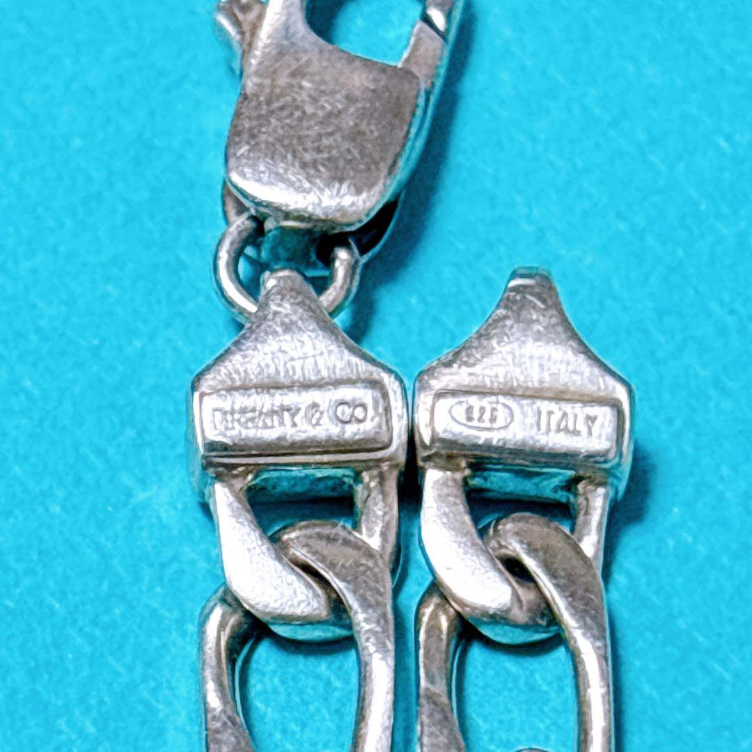 【美品】19.4cm ティファニー フィガロチェーン ブレスレット925/750