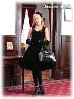 別珍フロントリボンジャンパースカート innocent world 【希少