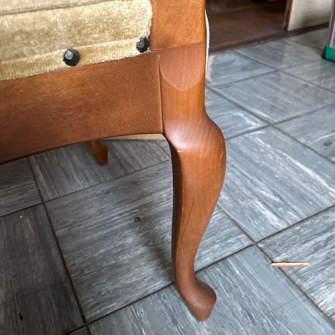 ヴィンテージ 約2人掛け レトロモダンな古い木製チェアソファ カフェ