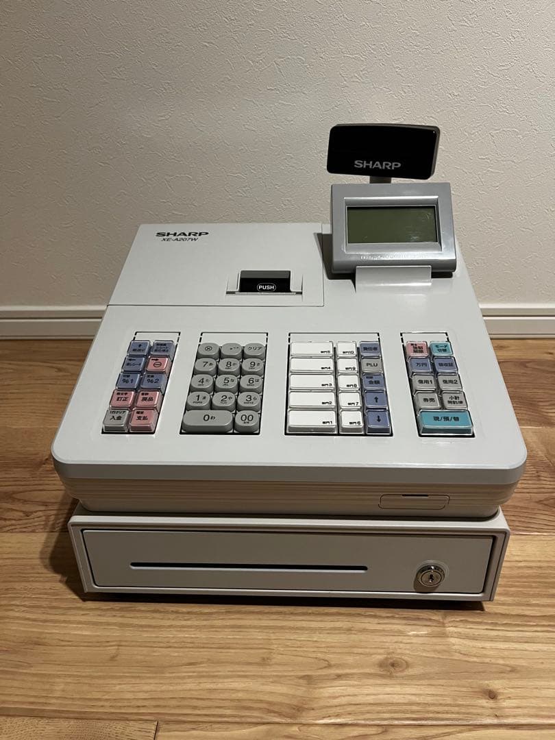 美品】 SHARP 電子レジスター XE-A207W-W 白 鍵・取説付き - メルカリ