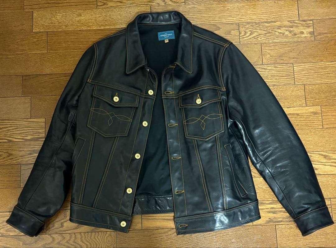 ス*ン様 【美品】STARKE HAUT トラッカージャケット2XL 馬革 茶芯