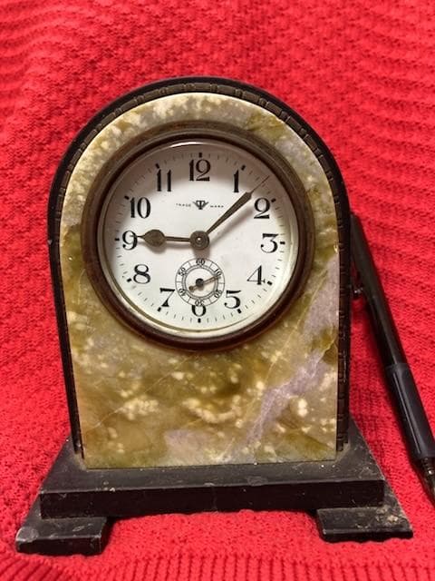 ☆アンティークレトロ!! 精工舎「TRADE MARK」大理石の置時計☆