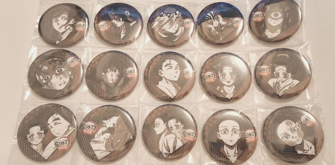 鬼滅の刃 ダイニング お楽しみくじ 缶バッジ コンプセット 全15種 全