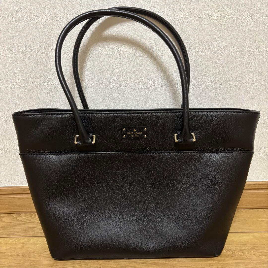 kate spade ブラック 黒　シンプル　トートバッグ　肩掛　ビジネス　就活 通勤 通学もOK! きちんと見えトートバッグ | 公式ブランドブログ「our