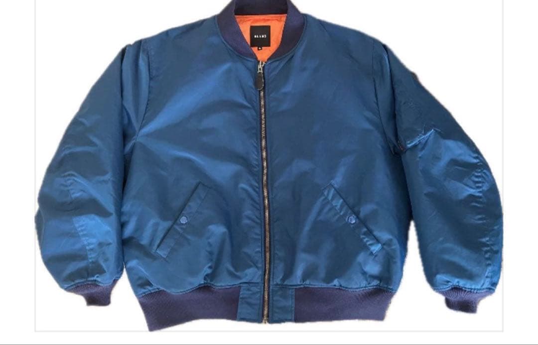 リラックスフィット THERMOLITE(R) MA-1 （撥水）BEAMS 青 - メルカリ