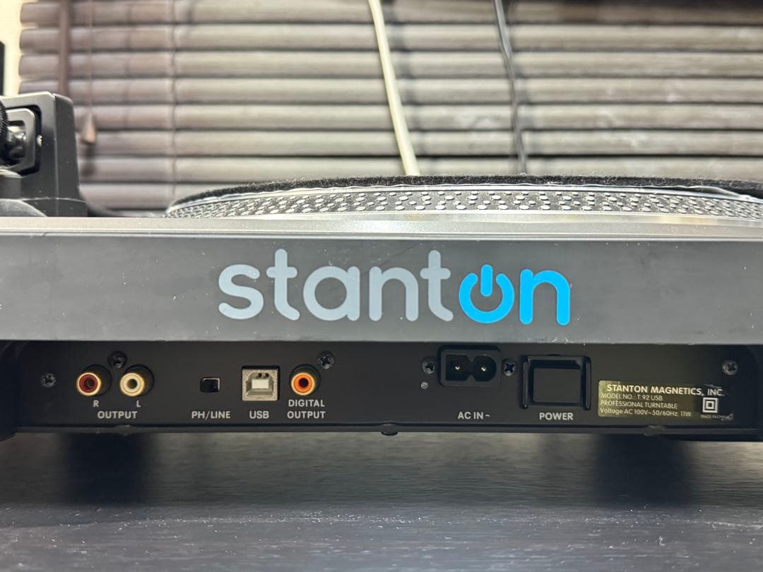 部品破損 ジャンク】stanton T.92 USB ターンテーブル【動作可