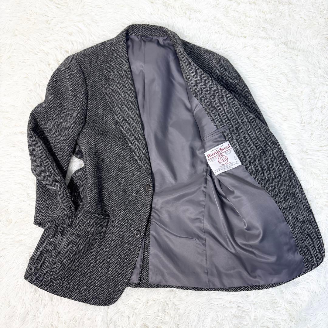 ハリスツイード ×リングジャケット テーラードジャケット ヘリンボーン
