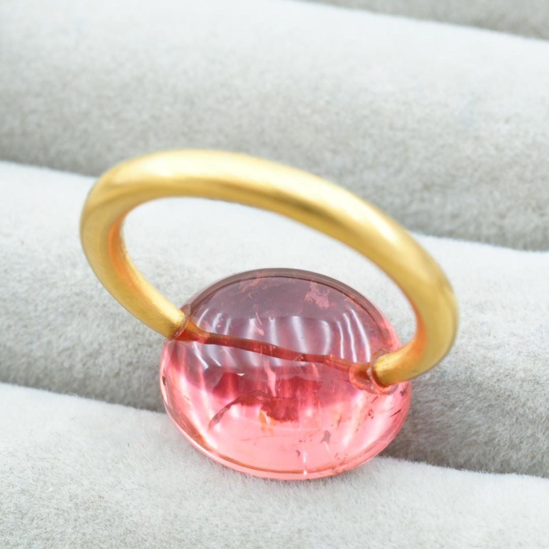 マリーエレーヌドゥタイヤック リング ピンクトルマリン 13.22ct K22