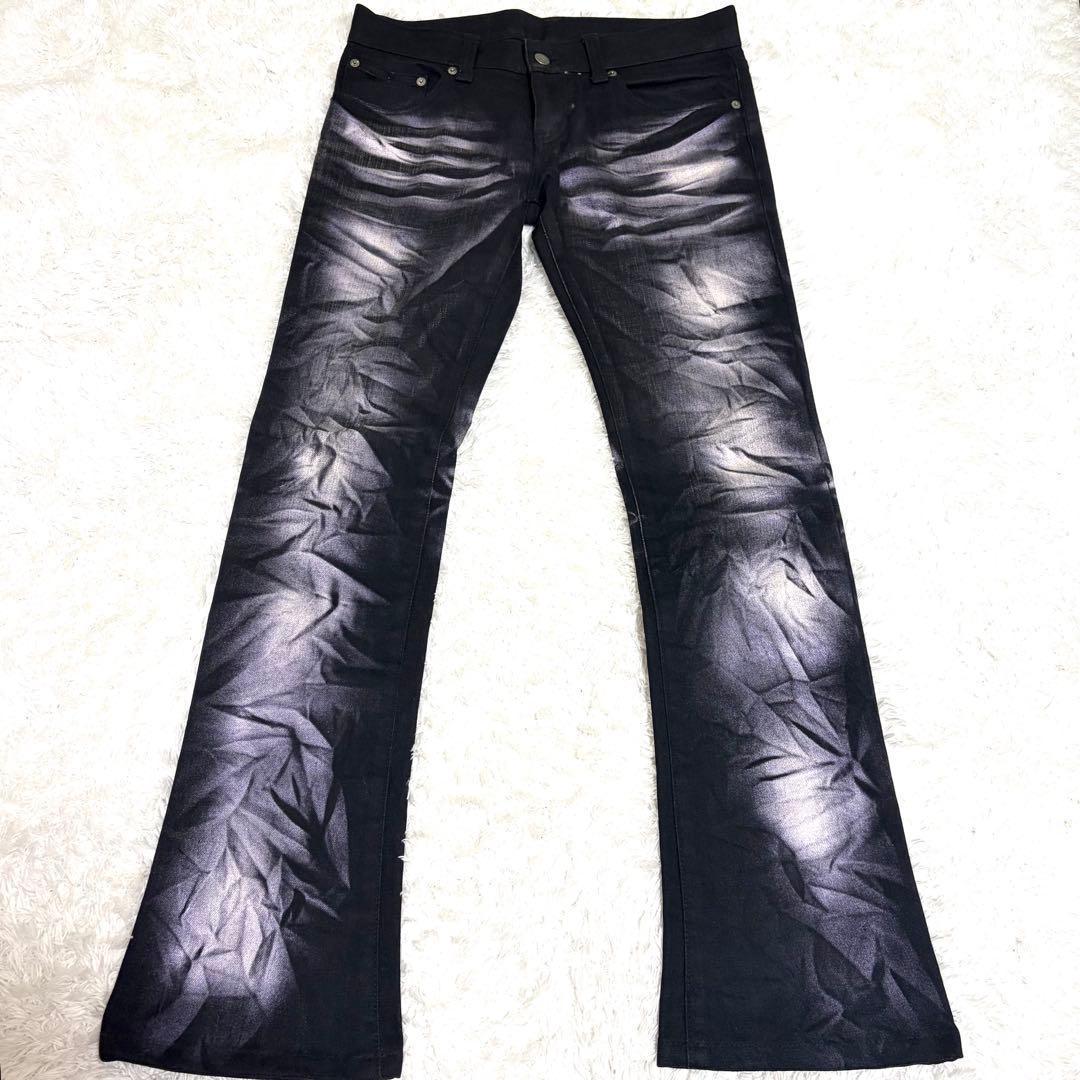 ✨美品✨ トルネードマート デニム ブリーチ ひげ ヴィンテージ フレア