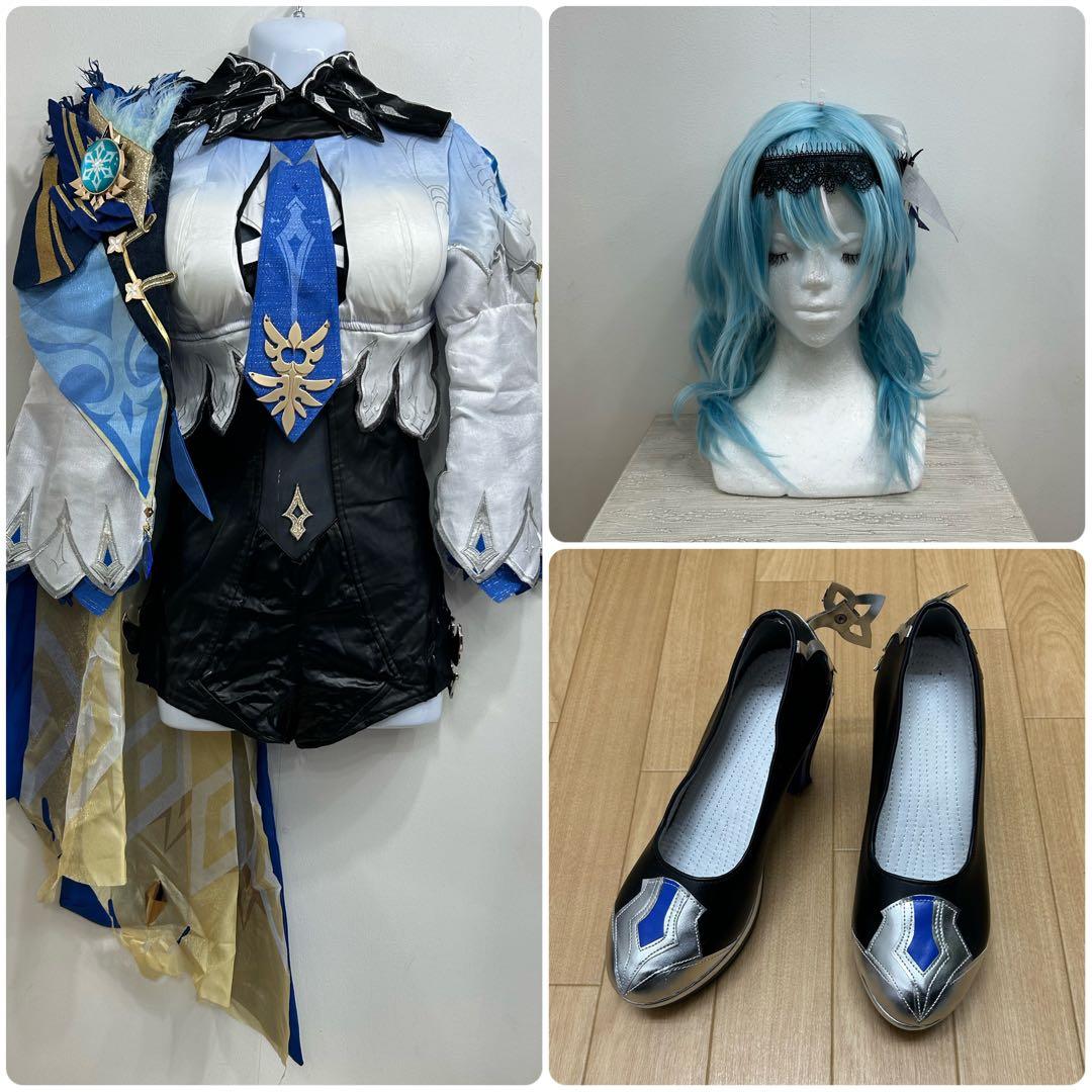 【即コス可能】原神 げんしん エウルア コスプレ 衣装 ウィッグ 靴など 三分妄想 原神 コスプレ エウルア 衣装セット ※ウィッグ 靴 武器 追加