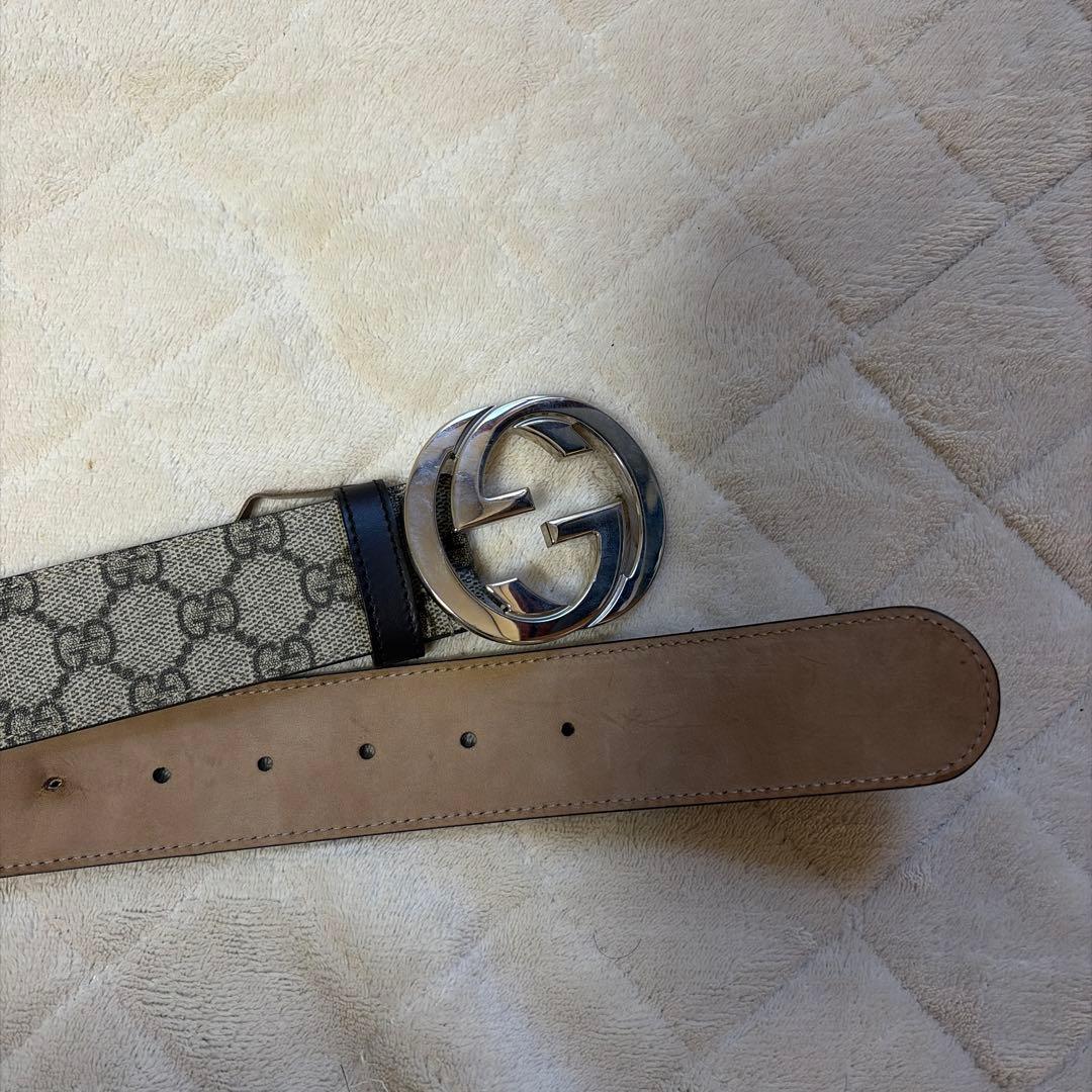 GUCCI GGパターン ベルト 90/36 Gucci GG Supreme Interlocking G Belt - Size 36 / 90 - FINAL SALE (SHF-
