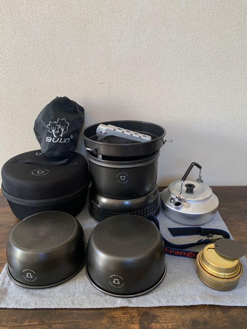 トランギア　ストームクッカーSブラック　収納ケース、0.6ケトル、ガス化セット トランギア ストームクッカーS ブラックバージョン TR-37-5UL TRANGIA