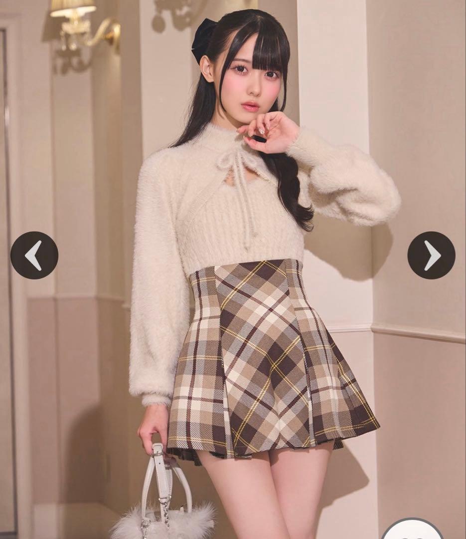 フレアチェックスカート ミシェルマカロン SMD0280 - メルカリ