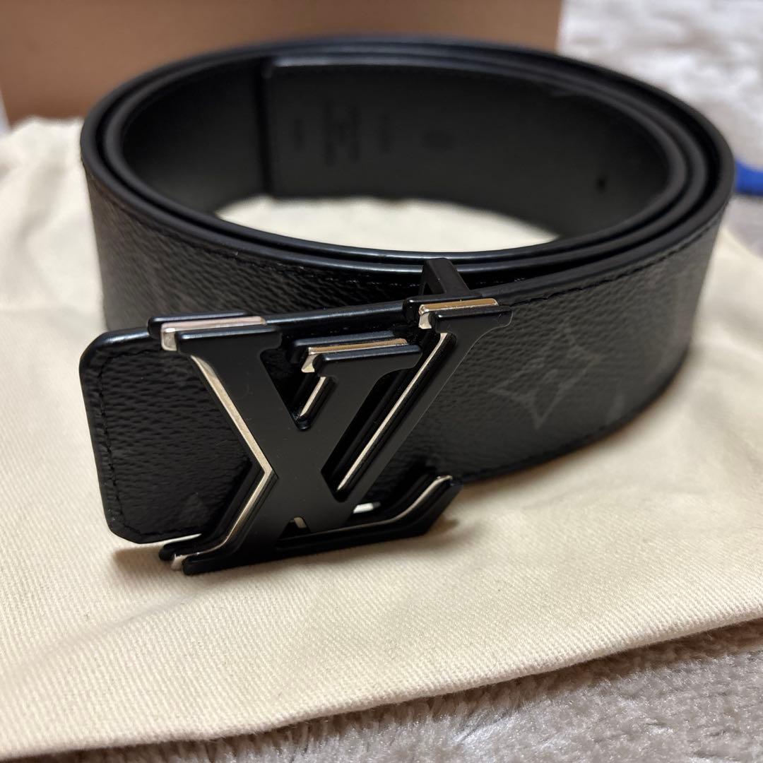 Louis Vuitton ベルト ブラックレザー - メルカリ