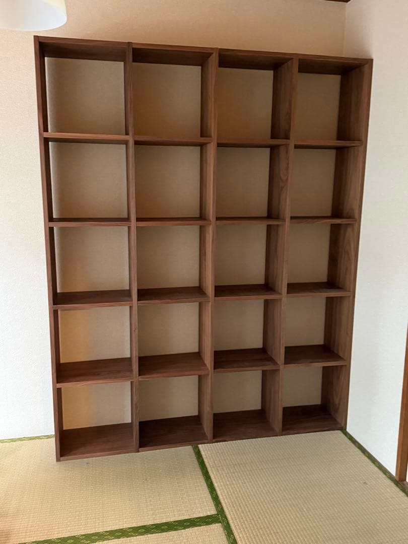 【美品】無印良品 スタッキングシェルフ セット・　ウォールナット スタッキングシェルフセット・3段×3列・ウォールナット材 | 無印良品