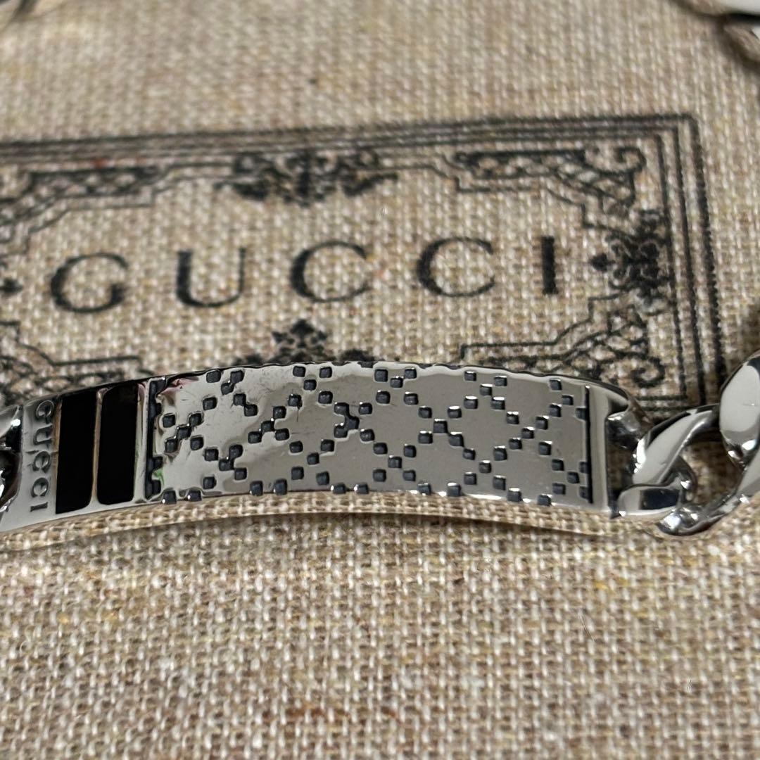 GUCCI 新品同様品 ディアマンテプレートブレスレット 極美品 925