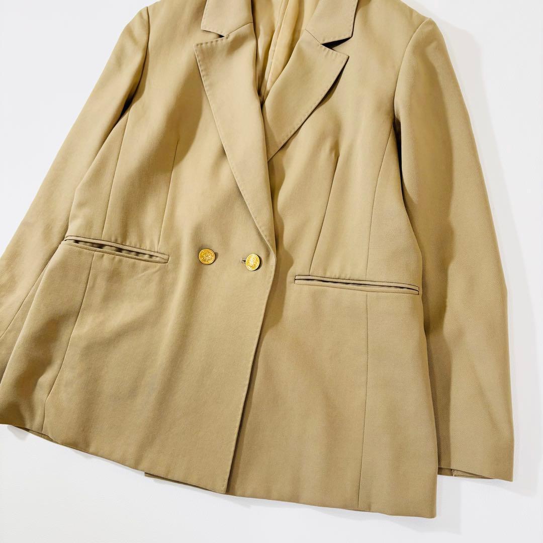 859 マカフィー ダブルブレストジャケット 24SS 金ボタン 34 ベージュ