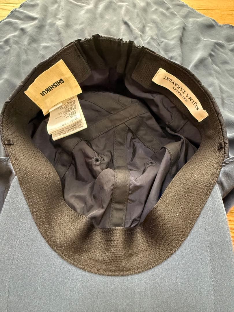 shishikuiネイビー シルクキャップ スカーフ - メルカリ