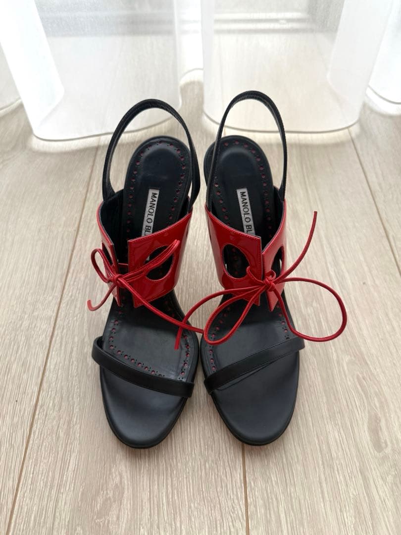 Manolo Blahnik 38 マノロ ヒール ミュール サンダル MANOLO BLAHNIK（マノロブラニク） サンダル MARTANEW マルタニュー