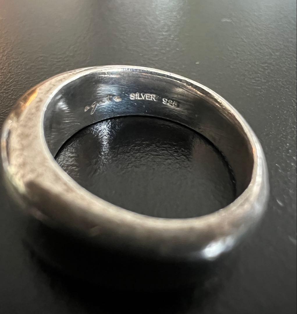 agete アガット ロゴ刻印リング シルバー925 9号 - メルカリ