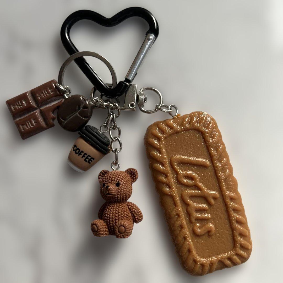 じゃらキー じゃらじゃらキーホルダー カフェ くま - メルカリ