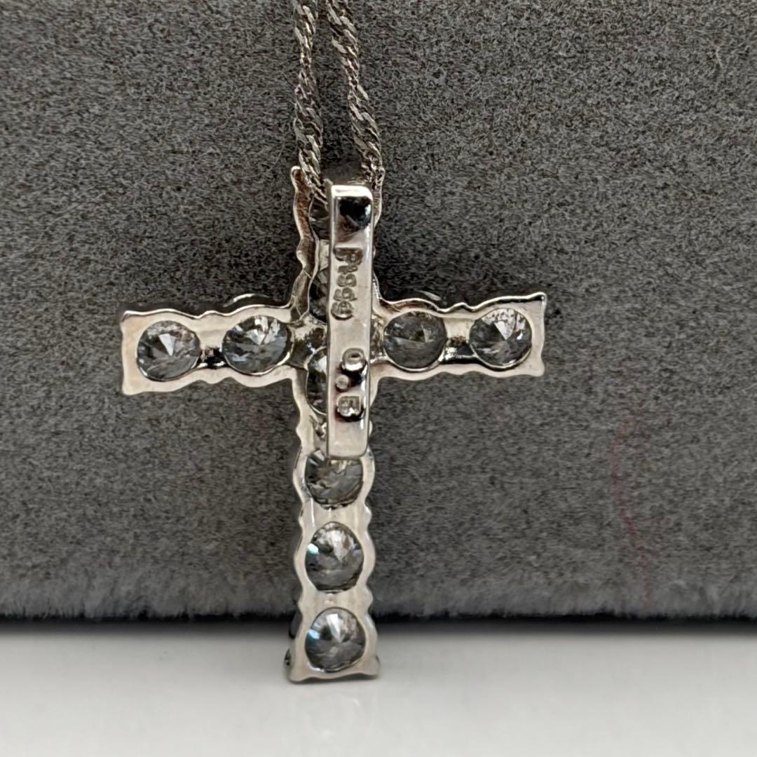 【Pt900,Pt850】✨ダイヤモンド 〔0.5ct）クロスネックレス✨