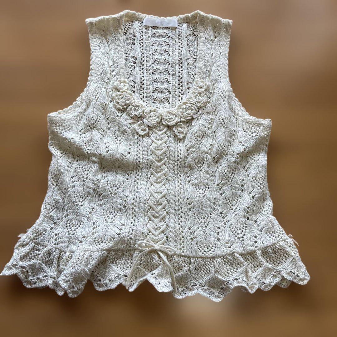 ピンクハウスニットベスト セール】 うさぎの耳付きニットベスト （ベスト）｜PINK HOUSE