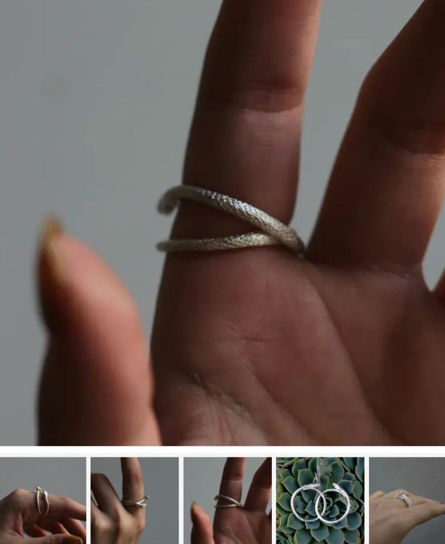 ELCAMI エルカミ 13号 蛇2連リング(SILVER) - メルカリ