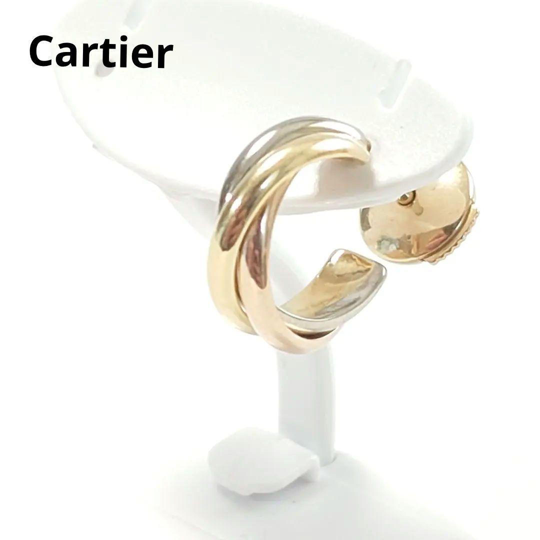 【磨き済】カルティエ トリニティ フープ ピアス 片耳用 6816 楽天市場】カルティエ ピアス K18YG K18WG K18PG トリニティピアス
