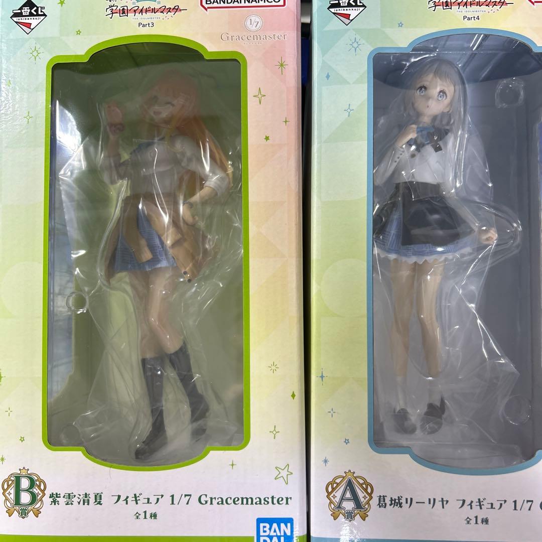一番くじ　学園アイドルマスター　学マス B賞　紫雲清夏 A賞 葛城リーリヤ 学園アイドルマスター 一番くじpart3 B賞 フィギュア 紫雲清夏 セット