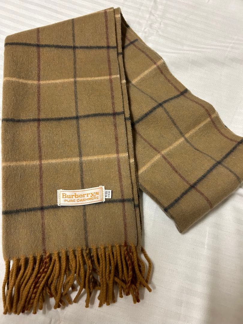 バーバリーズ Burberrys 白タグマフラー カシミヤ チェック - メルカリ