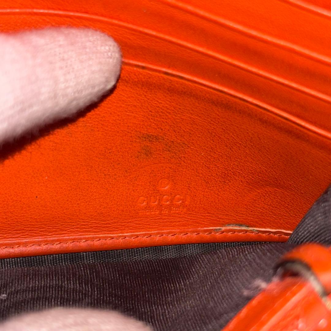 グッチ 長財布 二つ折り財布 リボン インターロッキング GGスプリーム