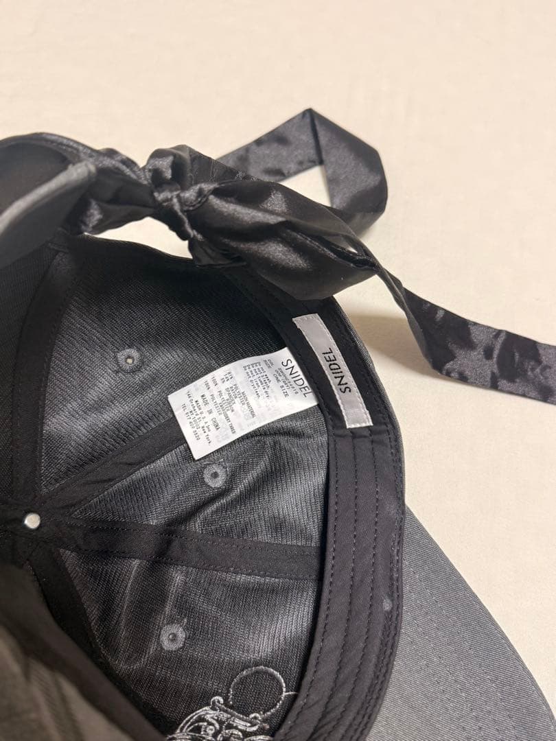 Snidel × Chacott リボン付きグレーキャップ