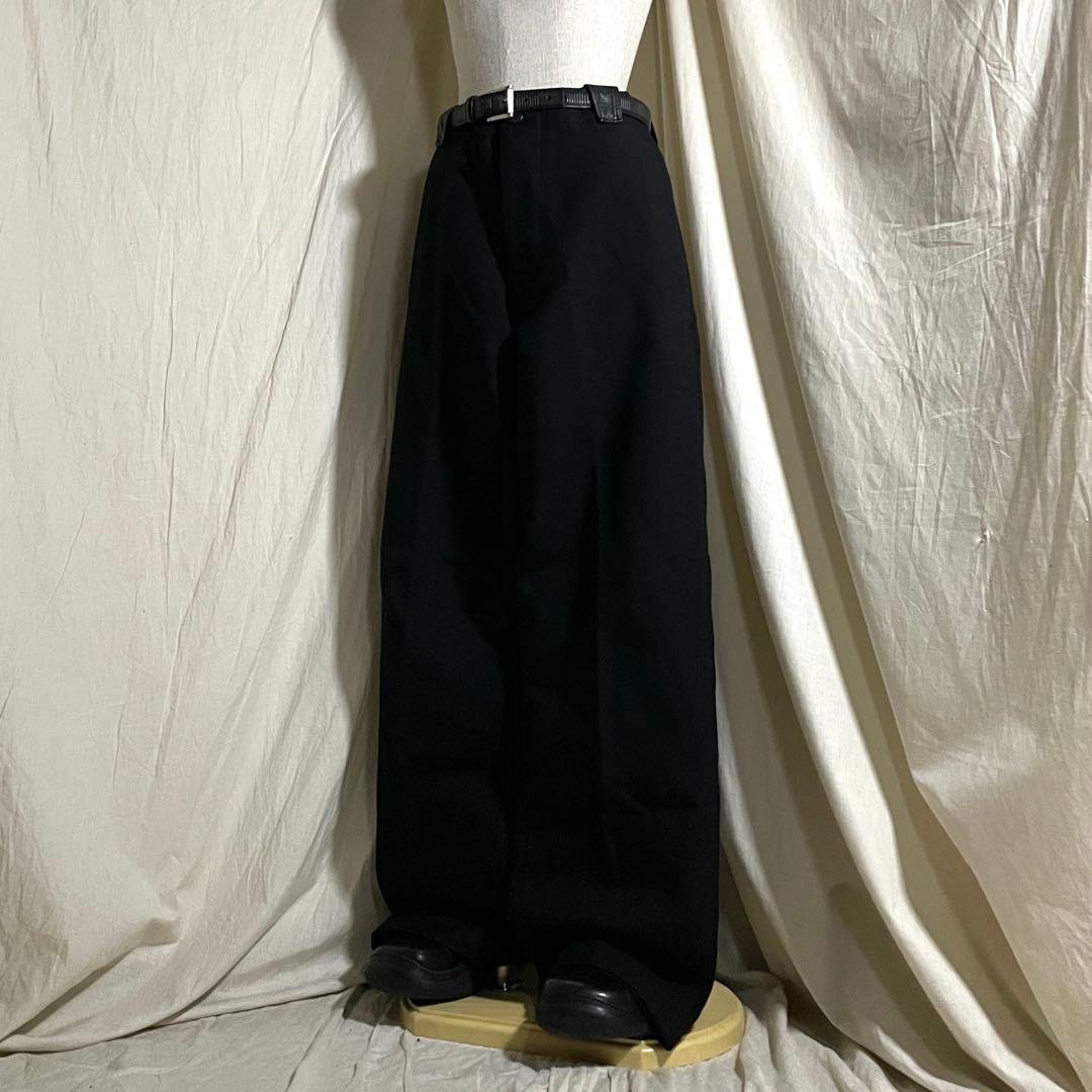 90s Y'S Yohji yamamoto wool レザー Slacks WOOL GABARDINE SIDE TUCK PANTS – THE SHOP YOHJI YAMAMOTO