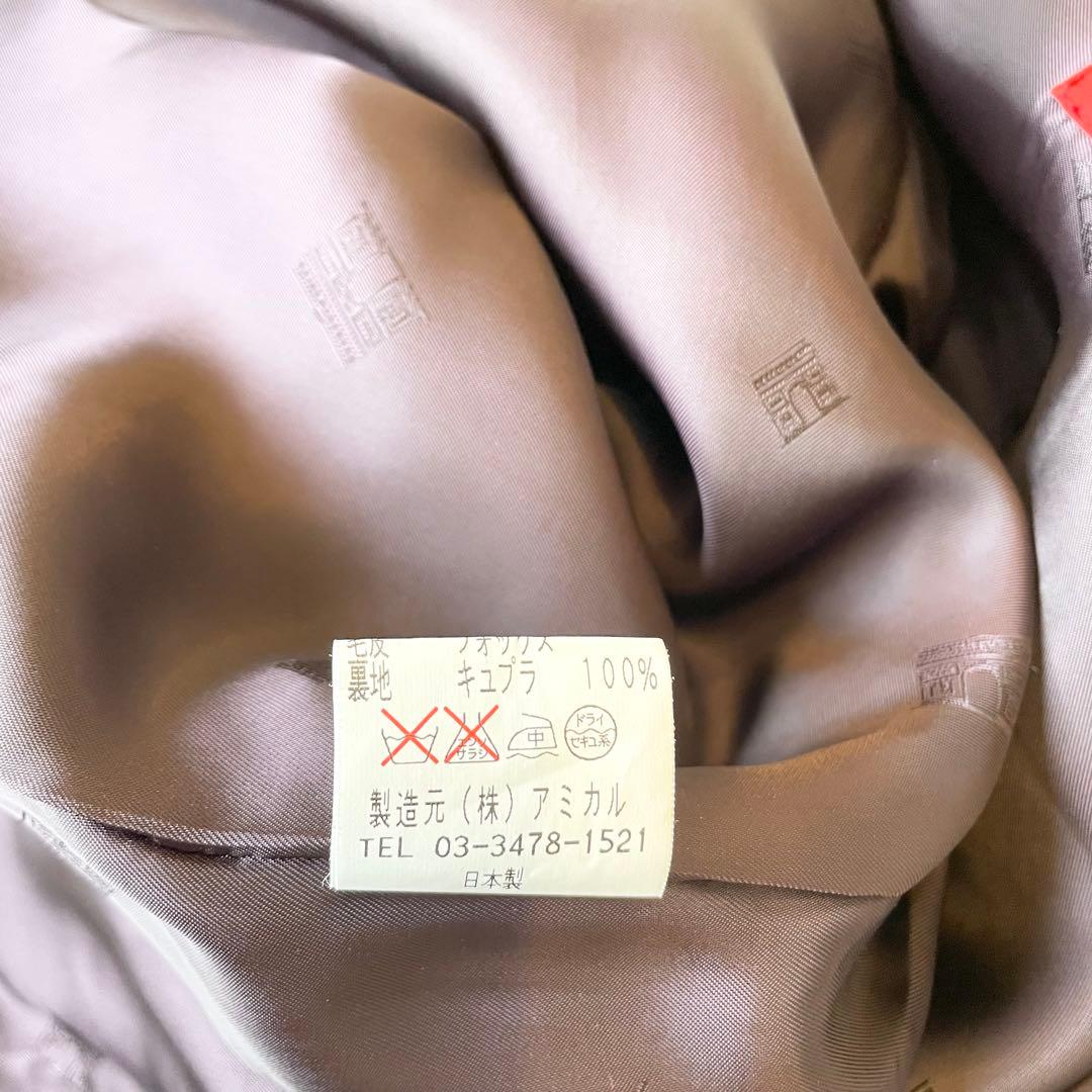 美品✨ベビーラム ウールコート フォックスファー イタリア製生地 日本