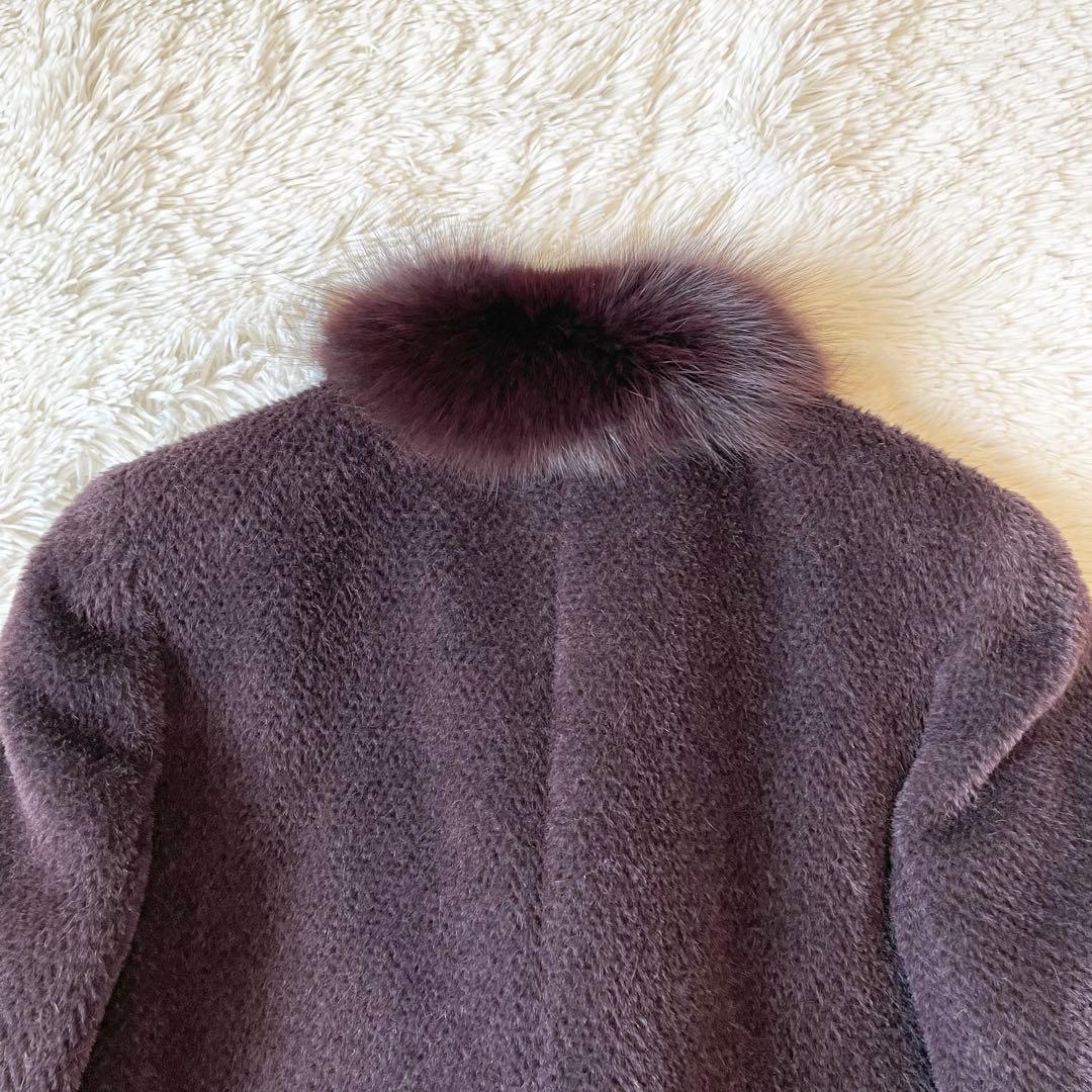 美品✨ベビーラム ウールコート フォックスファー イタリア製生地 日本