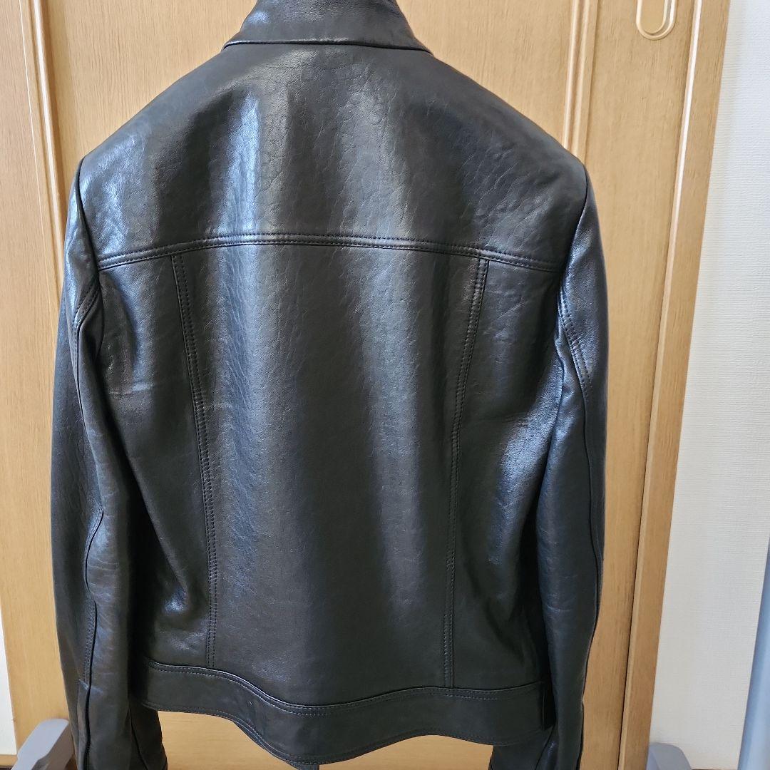 mofusand 様専用。GUCCI ブラックレザー シングルライダース