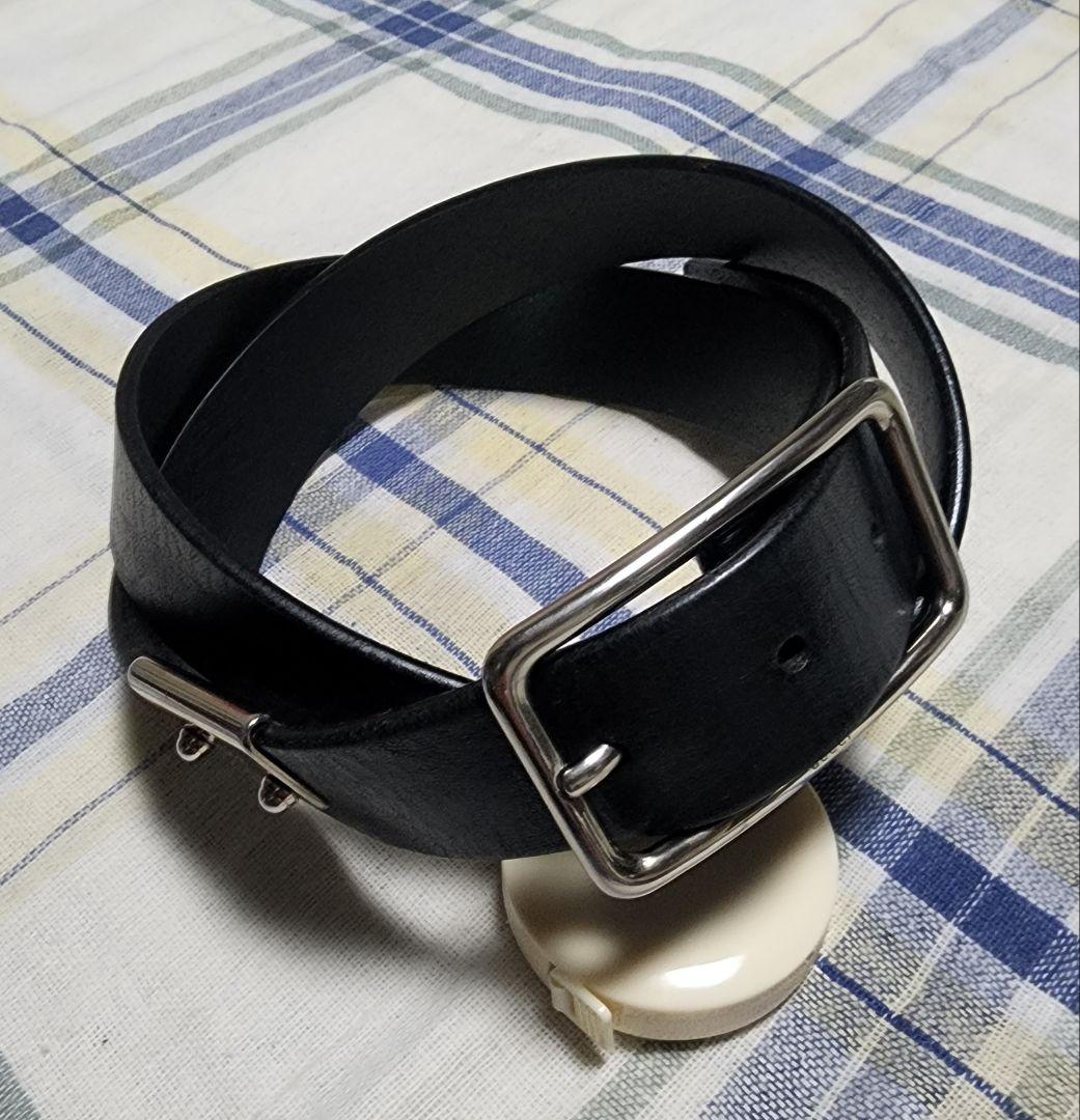GUCCI　黒レザーベルト GUCCI GG PATTERNED EMBOSSED LOGO BUCKLE LEATHER BELT/グッチGG柄型