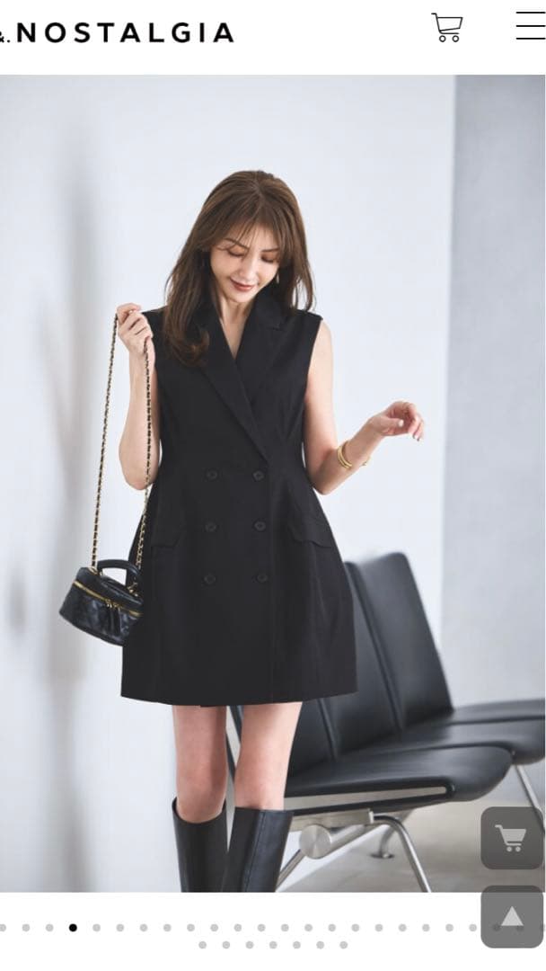 NOSTALGIA 黒 美香さんコラボ ジレミニワンピース 新品 - メルカリ