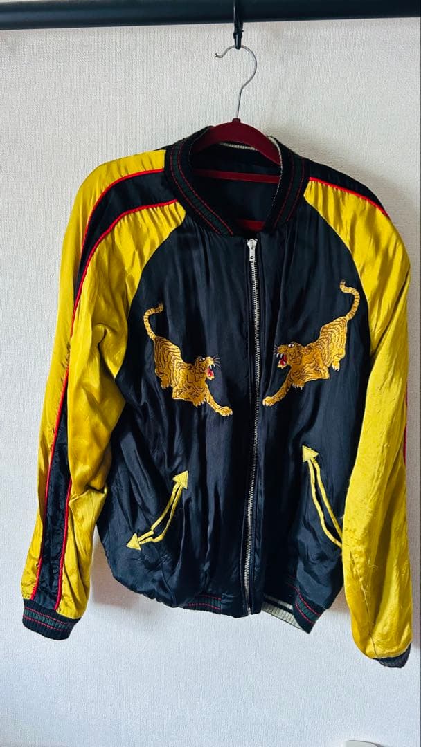 虎と富士山刺繍のスカジャン　坊屋春道 CROWS（クローズ） クローズ×WORST 坊屋春道 モデル 富士虎 × 般若